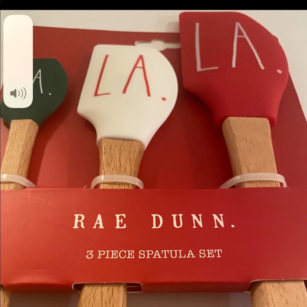 Rae Dunn Christmas Rolling Pin & Spatula/Cutter Baking Set Holiday Kitchen NEW